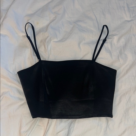 Zara Black Sleeveless Crop Camisole - Picture 1 of 2